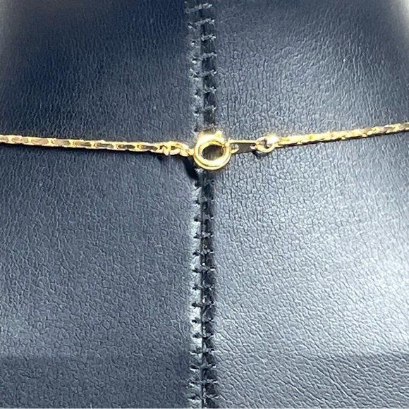 VTG 80's Teardrop Pearl Pendant Golden Necklace 17" - Picture 6 of 9